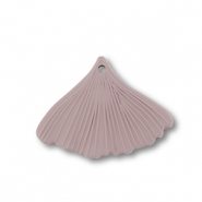 Acryl Anhänger Blatt Taupe brown