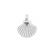 Stainless Steel - Rostfrei Stahl Anh&auml;nger Muschel Silver