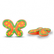 Acrylperlen Schmetterling Orange-green-yellow