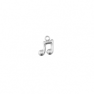 Stainless Steel - Rostfrei Stahl Anh&auml;nger Musiknote Silver