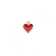 Stainless Steel - Rostfrei Stahl Anh&auml;nger Herz Gold-red