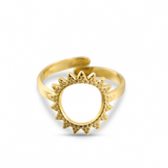 Ringe aus Stainless Steel - Rostfreiem Stahl Blume Gold