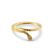 Ringe aus Stainless Steel - Rostfreiem Stahl Schlange Gold