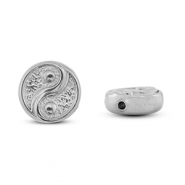 Stainless steel - Rostfrei Stahl Perlen Yin & Yang Silver