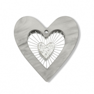 Statement-Anh&auml;nger Herz Grey-silver