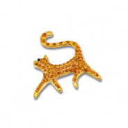 Broschen Katze Gold-orange