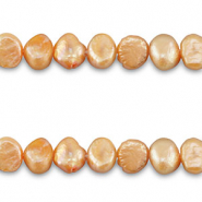 S&uuml;sswasserperlen Nugget Oval Peach-orange