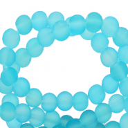 6 mm Glasperlen matt Turquoise