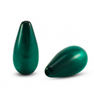 Polaris Elements Perlen tropfenform Polmo Dark eden green