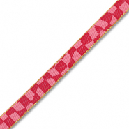 Schmuckband mit Text Blockmuster Pink-red-gold