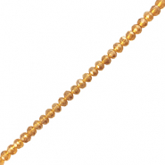 Top Glas Facett Perlen 8x6mm rondellen Brown