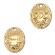 BY31&reg; Stainless Steel - Rostfrei Stahl Anh&auml;nger Engelszahlen 555 / Change Gold