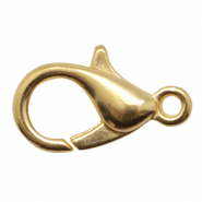 Metall Zubeh&ouml;r DQ Karabinerverschluss 15mm Gold (Nickelfrei)
