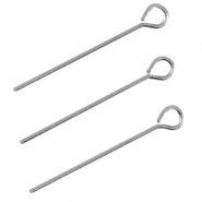 DQ Metall Kettelstift 25mm Antik silber (Nickelfrei)