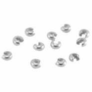 DQ Metall Quetsch-Kaschierperlen 4mm Antik silber (nickelfrei)