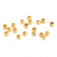 DQ Metall Quetschperlen 2mm Gold (Nickelfrei)
