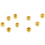 DQ Metall Quetschperlen 3.0 mm Gold (nickelfrei)