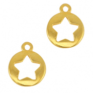 DQ Metall Anh&auml;nger Stern Gold (Nickelfrei)