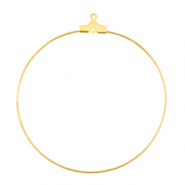 Metall Zubehör DQ Creolen Hänger 50mm Gold (nickelfrei)