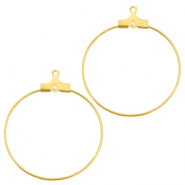 Metall Zubehör DQ Creolen Hänger 30mm Gold (nickelfrei)