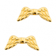 Metall Perlen DQ Angel Wings / Engelfl&uuml;gel Gold (Nickelfrei)