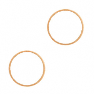 Metall Anh&auml;nger DQ Zwischenst&uuml;ck Zirkel 14mm Rosegold (Nickelfrei)