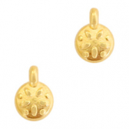 Metall Anhänger DQ Blume Gold (Nickelfrei)