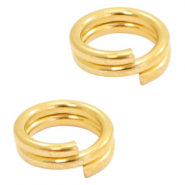 Metall Zubeh&ouml;r DQ&nbsp;Spaltring 7mm Gold (Nickelfrei)