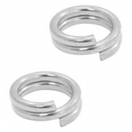 Metall Zubeh&ouml;r DQ&nbsp;Spaltring 5mm Antik silber (Nickelfrei)