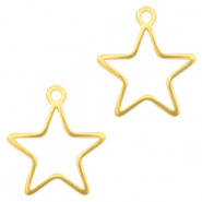 Metall Anh&auml;nger DQ Stern Gold (Nickelfrei)