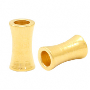 Metall Perlen DQ Tube Gold (Nickelfrei)