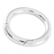 Metall Zubeh&ouml;r DQ Schl&uuml;ssel Anh&auml;nger Ring 35mm Antik silber (Nickelfrei)