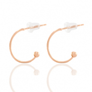 Metall Zubeh&ouml;r DQ Creolen 15mm Rosegold (Nickelfrei)