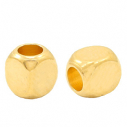 Metall Perlen DQ Cube 3mm Gold (Nickelfrei)