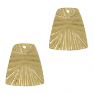 Metall Anh&auml;nger DQ Trapez Gold (Nickelfrei)