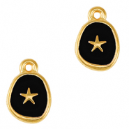 Metall Anh&auml;nger DQ Seestern Gold-black (Nickelfrei)