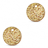 Statement-Anhänger 12mm Glitter light gold