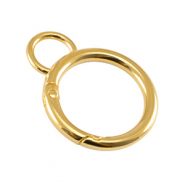 Metall Zubeh&ouml;r DQ Schl&uuml;ssel Anh&auml;nger 28mm mit &Ouml;se Gold (Nickelfrei)
