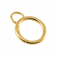Metall Zubeh&ouml;r DQ Schl&uuml;ssel Anh&auml;nger 24mm mit &Ouml;se Gold (Nickelfrei)