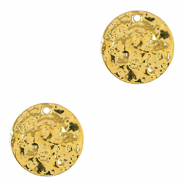 Metall Anhänger DQ irregular 15mm Gold (Nickelfrei)