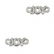 Metall Anh&auml;nger DQ Zwischenst&uuml;ck "JOY" Antik silber (Nickelfrei)