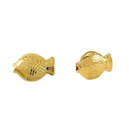 Metall Perlen DQ Fisch Gold (Nickelfrei)