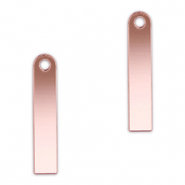 Statement-Anhänger Bar Metallic light pink
