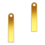 Statement-Anhänger Bar Metallic yellow