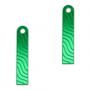 Statement-Anhänger Bar Welle Metallic kelly green