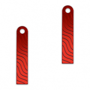 Statement-Anhänger Bar Welle Metallic red
