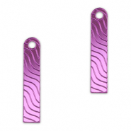 Statement-Anhänger Bar Welle Metallic lilac purple