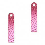 Statement-Anhänger Bar Welle Metallic magenta purple