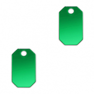 Statement-Anhänger Achteck Metallic kelly green