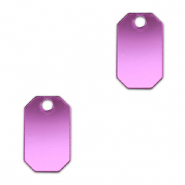 Statement-Anhänger Achteck Metallic lilac purple